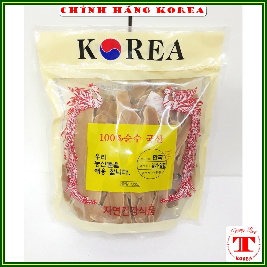 Nấm linh chi thái lát hàn quốc, túi 0,5kg - Nấm thái lát chính hãng korea, tranglinh