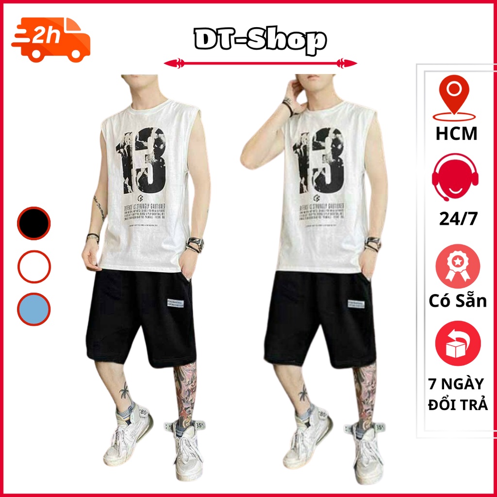 Bộ Quần Áo Thể Thao Unisex 3 Lỗ In Chữ Sô 13 Phong Cách Trẻ Trung Năng Động