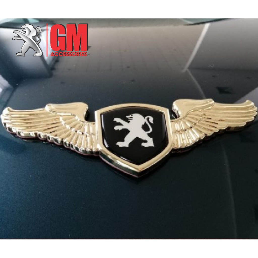 Lô gô Cánh chim nắp capo Peugeot 3008 new và 5008