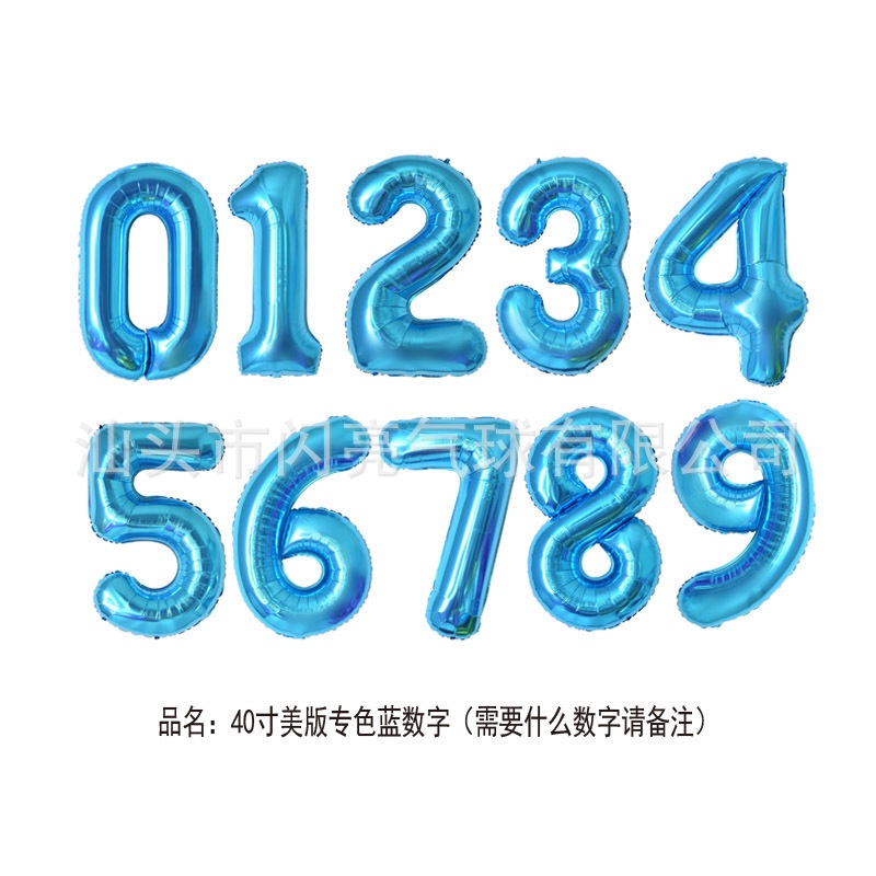 ( Cỡ To Đại) Bóng Bay hình chữ Số trang trí sinh nhật kích thước 100cm