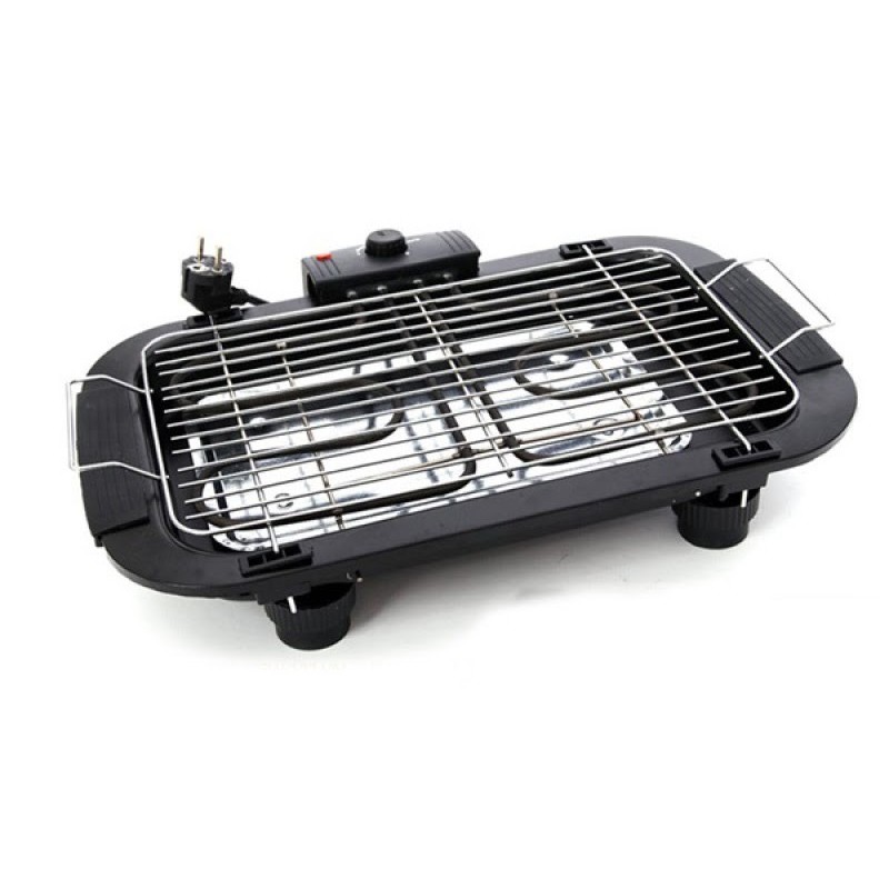 Bếp Nướng Không Khói Electric Barbecue Grill 2000W (Đen) + Tặng Bộ Dụng Cụ Chăm Sóc Móng 12 Món