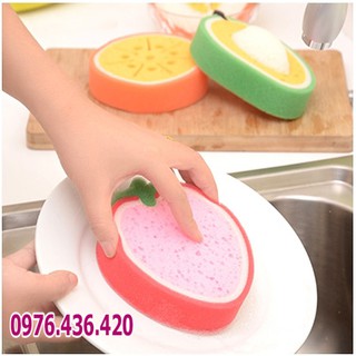 Miếng mút rửa bát hình hoa quả / Giẻ rửa bát