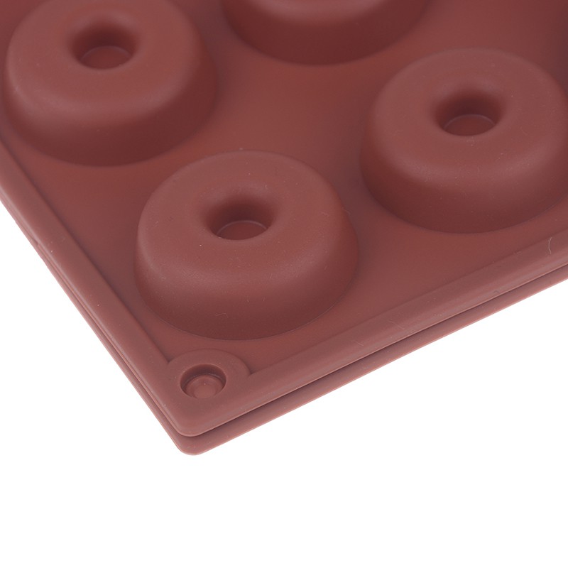 Khuôn silicone 18 ngăn tạo hình bánh donut mini xinh xắn dùng trang trí bánh quy