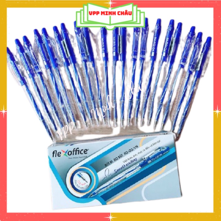 Bút Bi Thiên Long FO 03 Ngòi 0.5mm Đủ 3 Màu Xanh/Đen/Đỏ