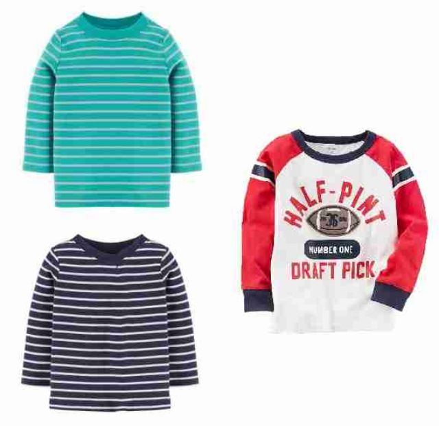 Áo thun tay dài bé trai just one you size 3m-18m