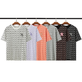 MLB Áo Thun Cotton Ngắn Tay In Chữ Cá Tính Thời Trang Cho Nam Nữ