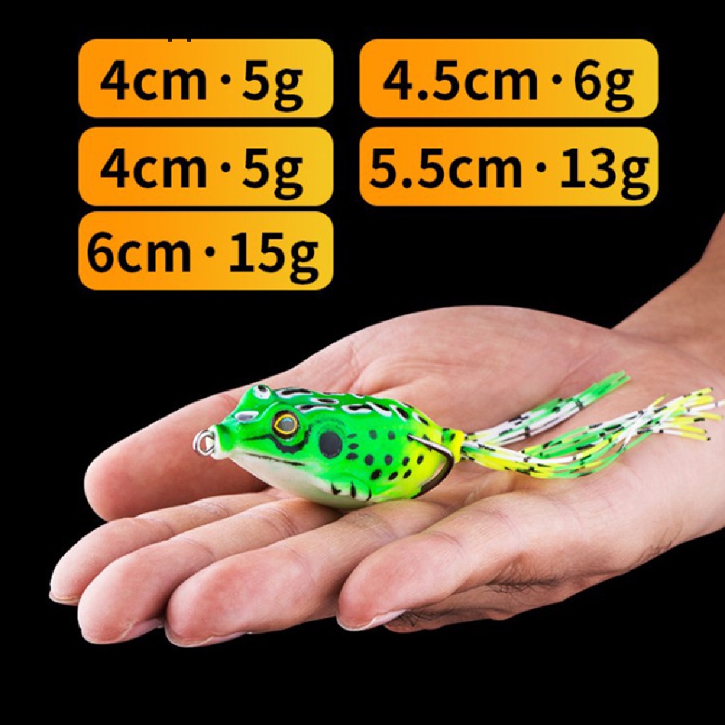 Mồi câu cá nhân tạo hình chú ếch bằng silicone mềm 6cm 4.5g