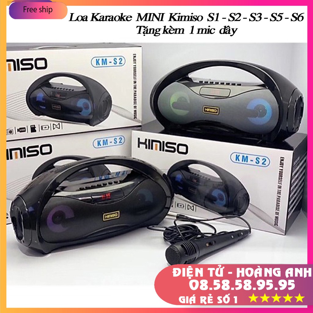 Loa karoke bluetooth Kimiso KM-S2 - (S1 - S3 - S5 - S6 Tặng 1 mic dây)