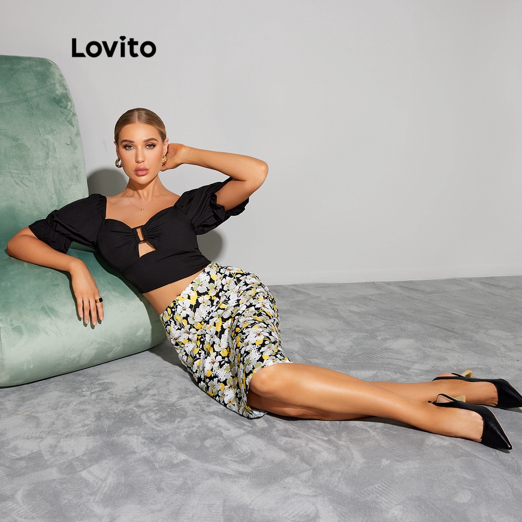 Lovito DAY &amp; NIGHT GLAMOR Váy nữ có dây kéo hoa thanh lịch L32LE012 (Nhiều màu)