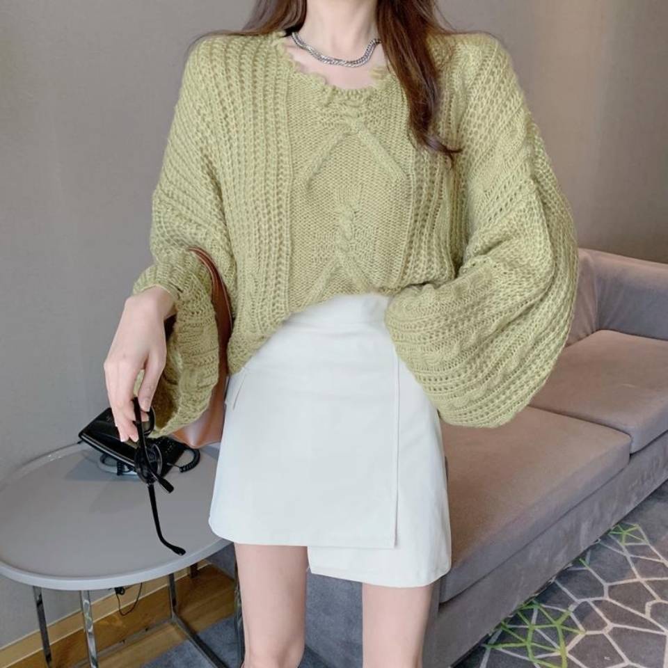 Áo Thun Lửng Nữ Dài Tay Cổ Tròn Thời Trang Hàn