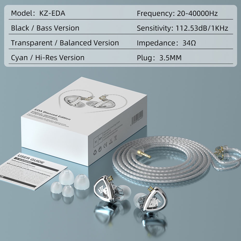 Tai Nghe Có Dây Âm Thanh HiFi Chơi Game Thể Thao FAAEAL KZ EDA