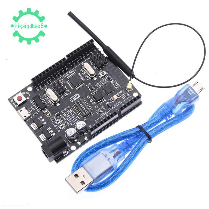 Ăng Ten Wifi Uno R3 Wifi Atmega328P + Wifi + Esp8266 Nodemcu 32mb Usb-Tl Ch340G Cho Arduino Với Cáp Usb 2.4g Wifi