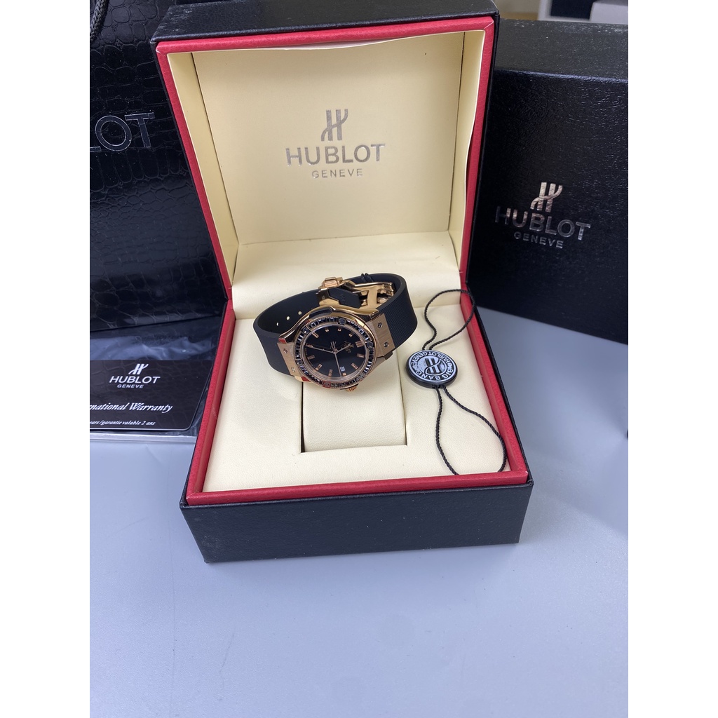 Đồng hồ nữ Hublot Fushion Classic Size 34 mặt khảm đá ống cao cấp
