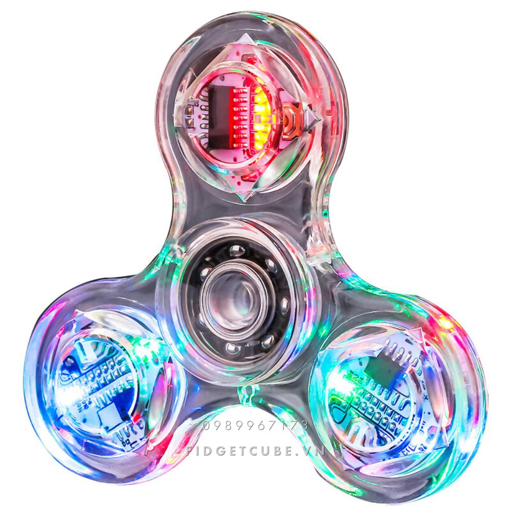 Con Quay Đèn Led Spinner Trong Suốt