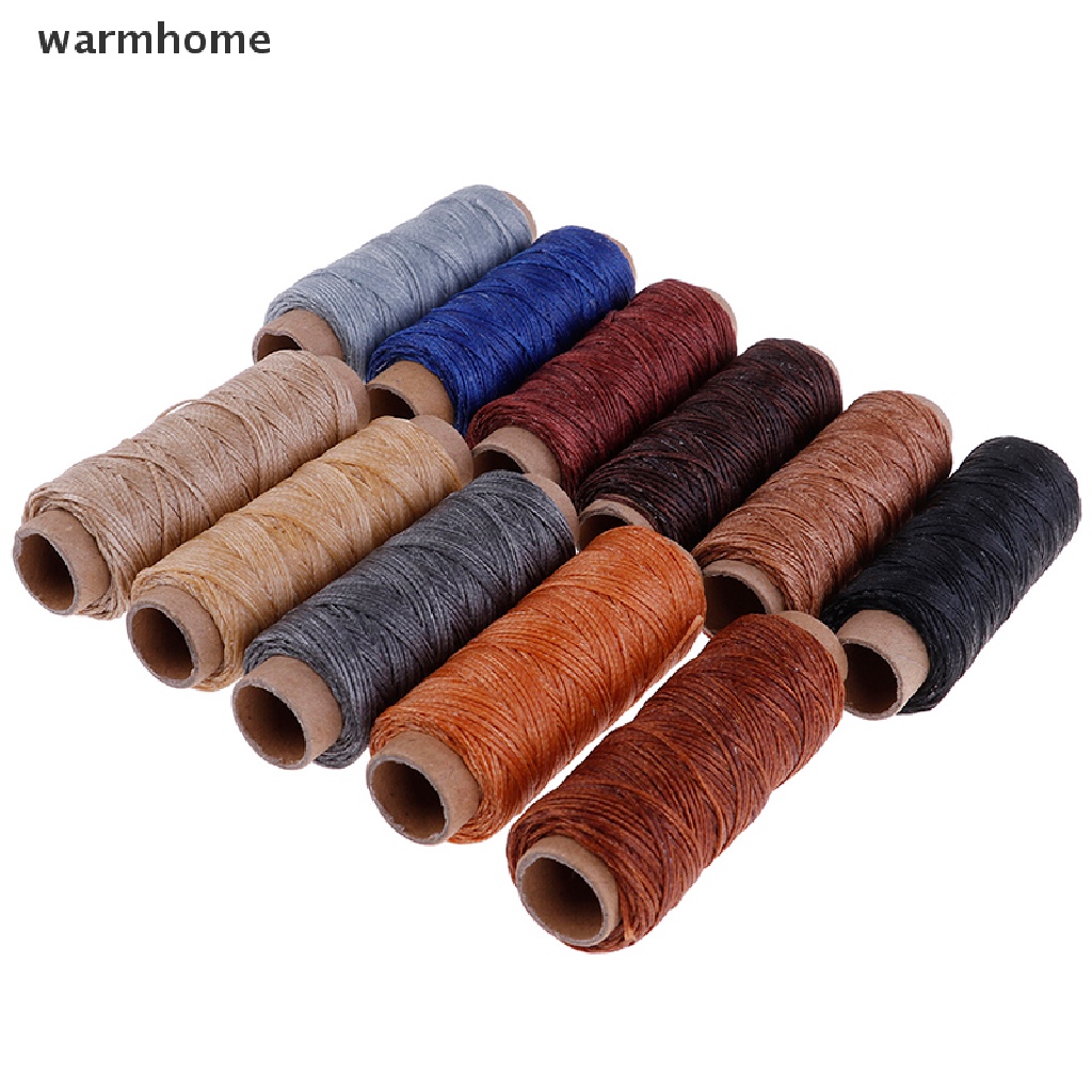warmhome 50m/Roll Leather Sewing Flat Waxed Thread Wax String Hand Stitching Craft 150D RFT