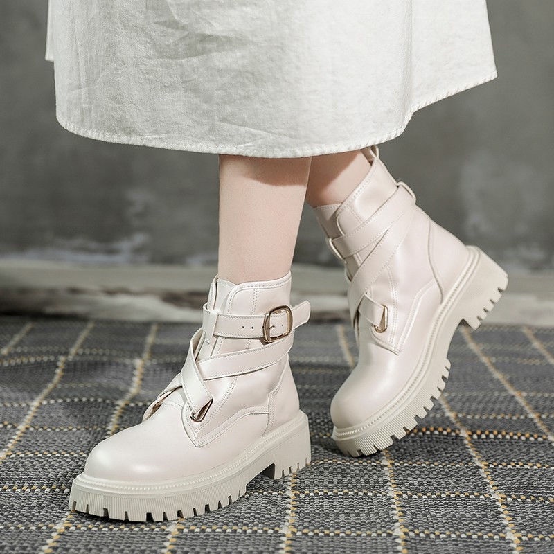 Giày Bốt Martin Mỏng Đế Dày Phong Cách Anh Quốc Thời Trang Mùa Hè Cho Nữ