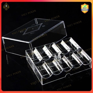 Khay đựng 200 chip có nắp - Poker chip tray - Poker accessories (không bao gồm chip)