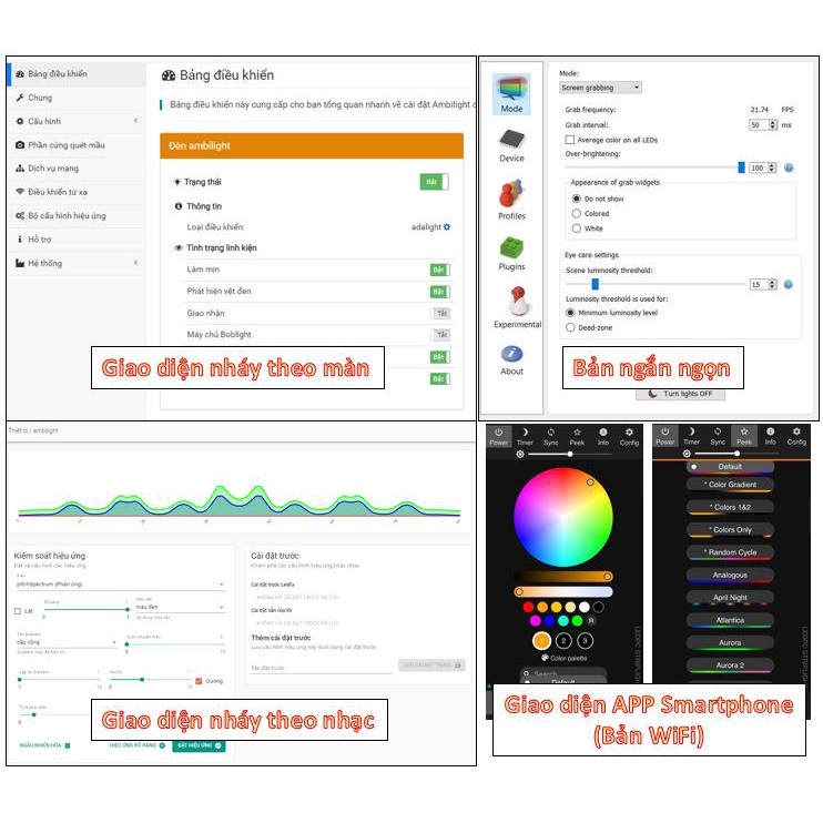 Đèn led Ambilight WiFi sáng theo màu màn hình máy tính loại 4 cạnh (NOWSHIP)