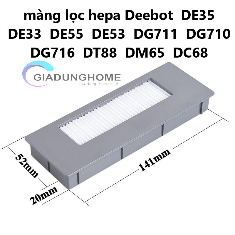 Màng lọc hepa robot hút bụi Ecovacs Deebot DE35 , DE33 , DE55 , DE53 , DG711 , DG710  DG716 , DT88 , DM65 , DC68