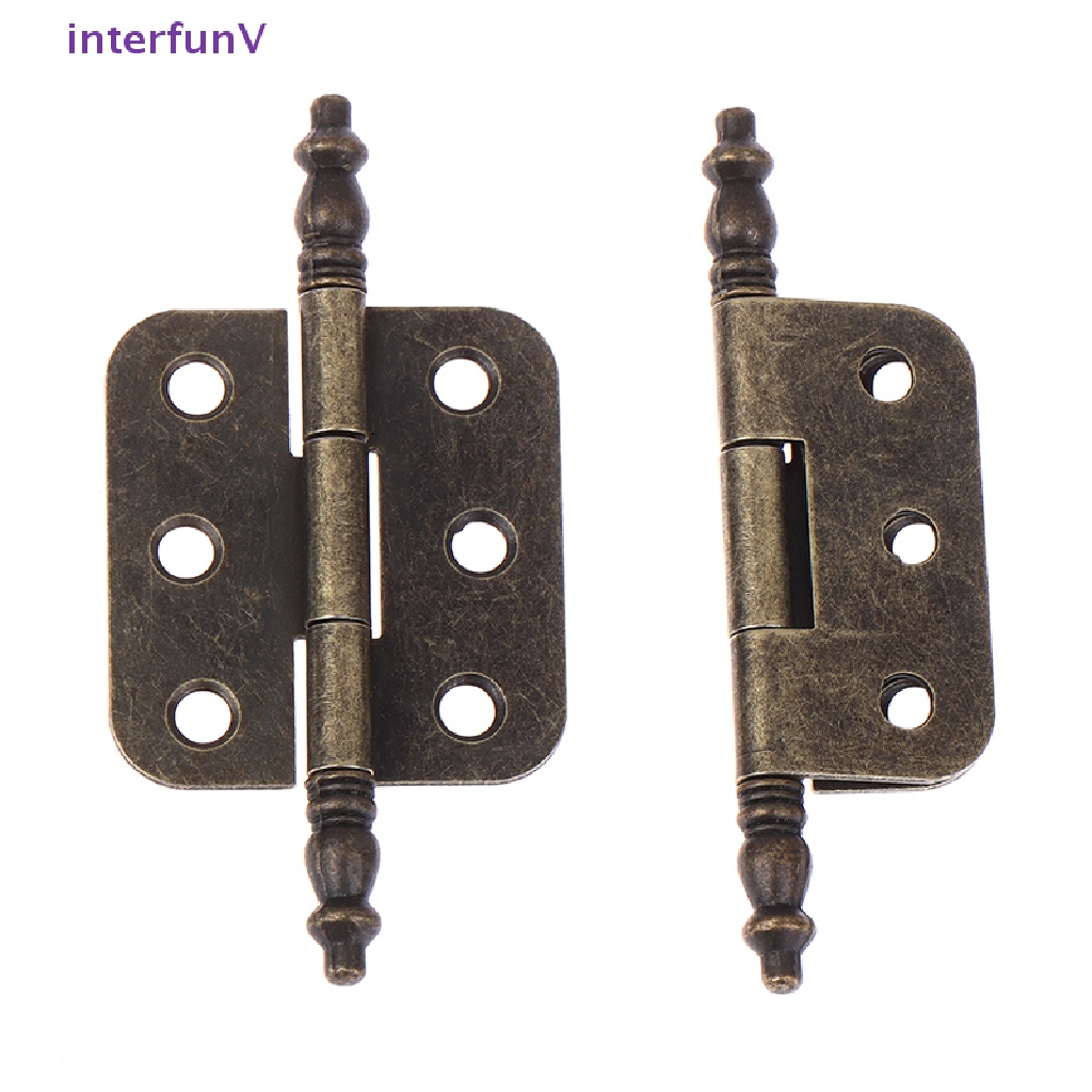 Set 2 Bản Lề 6 Lỗ Bằng Đồng Cổ Điển Cho Đồ Nội Thất Tủ