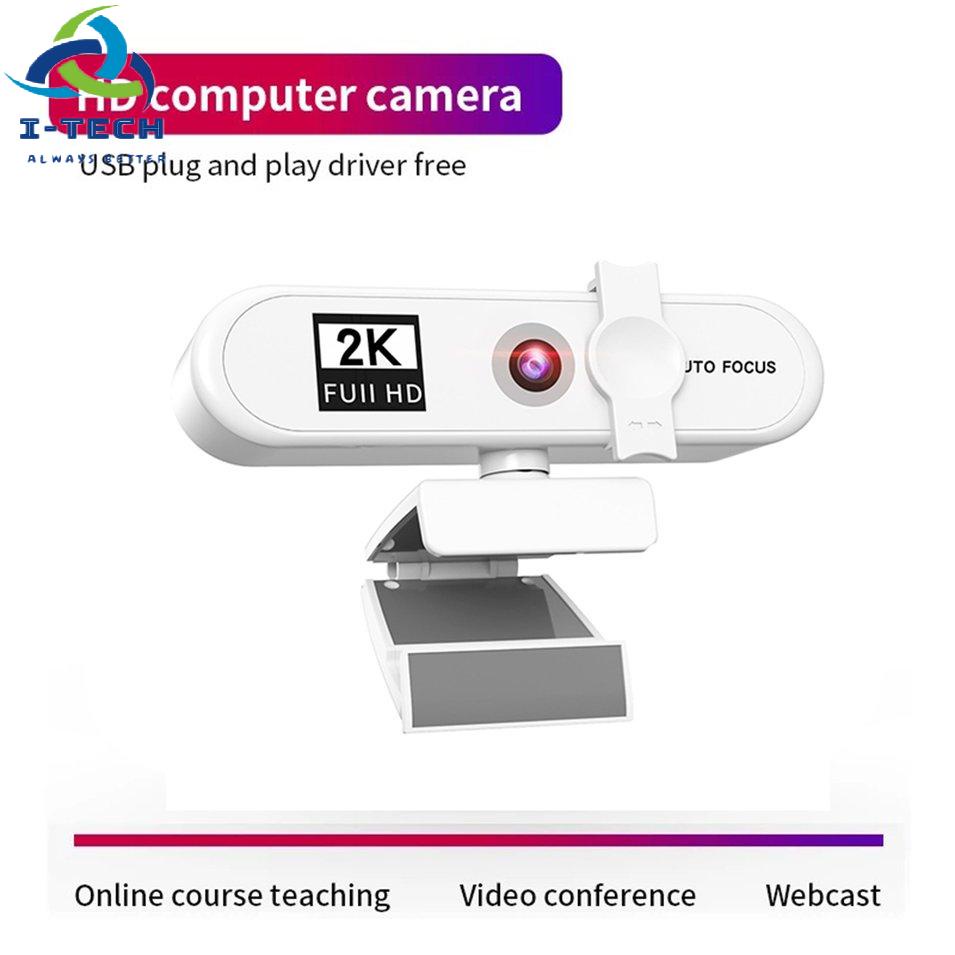 ⚡Khuyến mại⚡2K Conference PC Webcam Autofocus USB Web Camera Laptop Desktop Web Cam | BigBuy360 - bigbuy360.vn