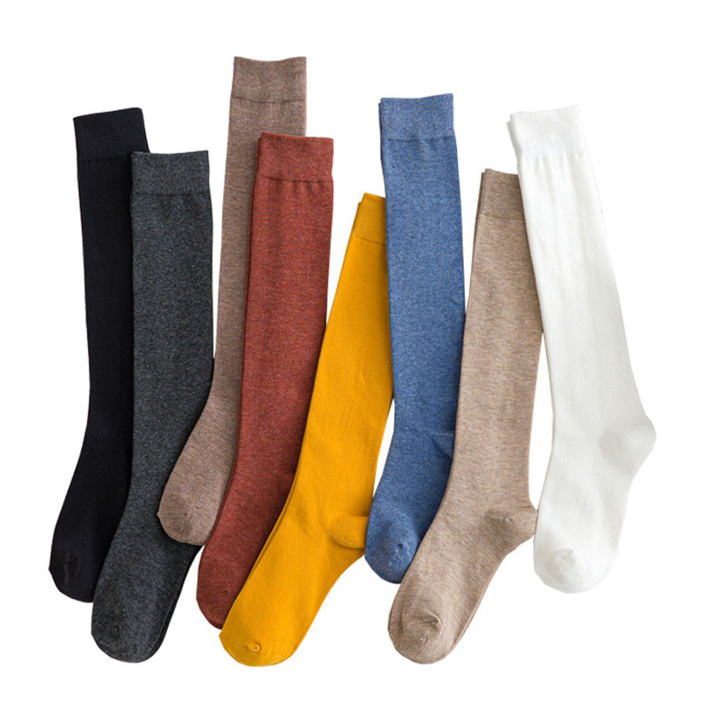 Tất cotton cổ cao nhiều màu thời trang dành cho nữ