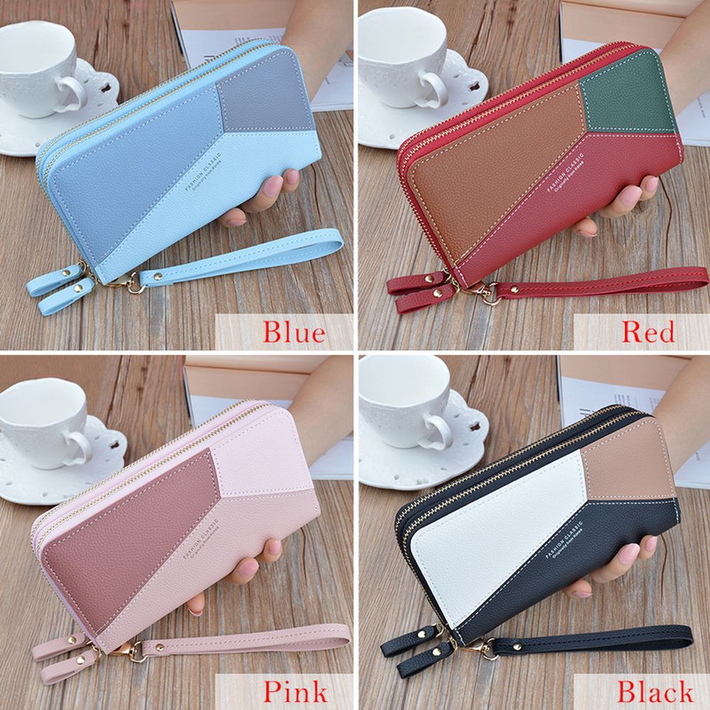 Ví da PU dáng dài hai lớp thời trang dành cho nữ