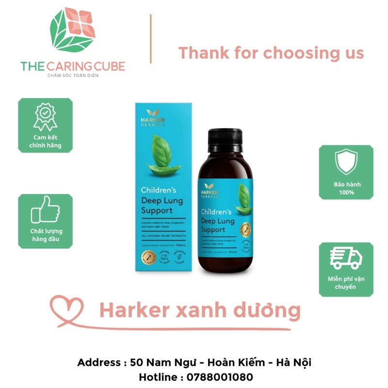 Siro tăng đề kháng Children's Deep Lung Support Harker - 150ml