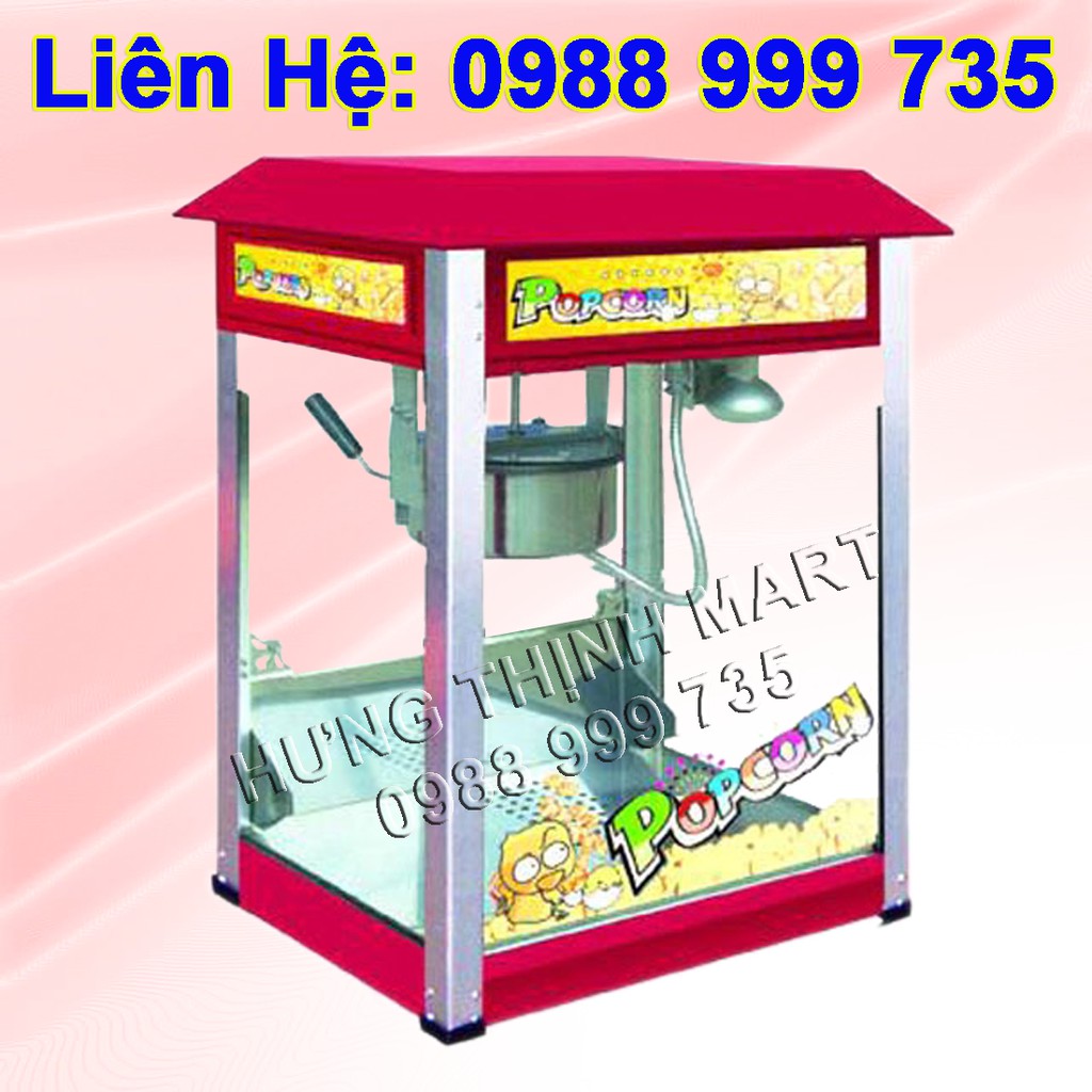 Nồi nổ bắp rang bơ, máy nổ bỏng ngô chạy điện có tủ kính bao quanh dễ sử dụng