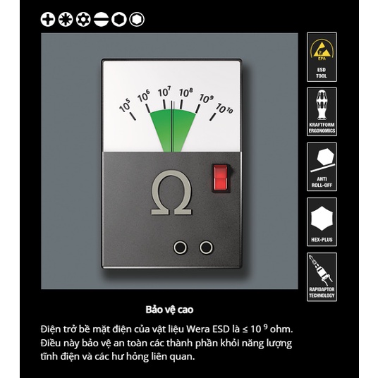 Bộ Dụng Cụ Wera 05051043001 Kraftform 60 ESD - ILICO