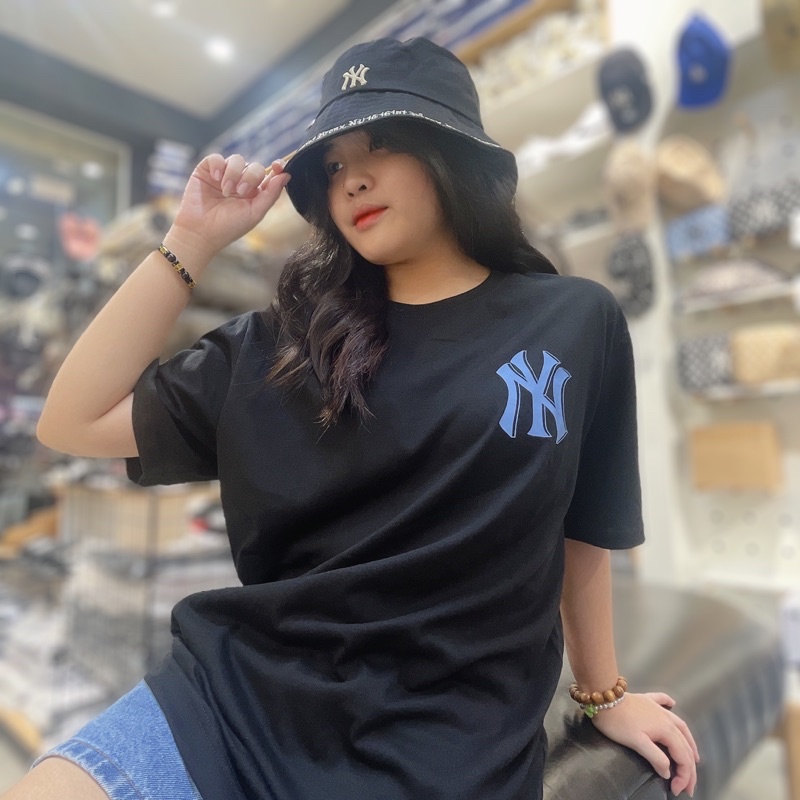 [Chính hãng] Áo Thun MLB Basic Big-Logo New York Yankees Black/White (31TS03131), trẻ trung cá tính
