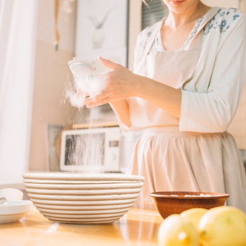 Bát ủ bột - Dụng cụ làm bánh - Bát mây trang trí