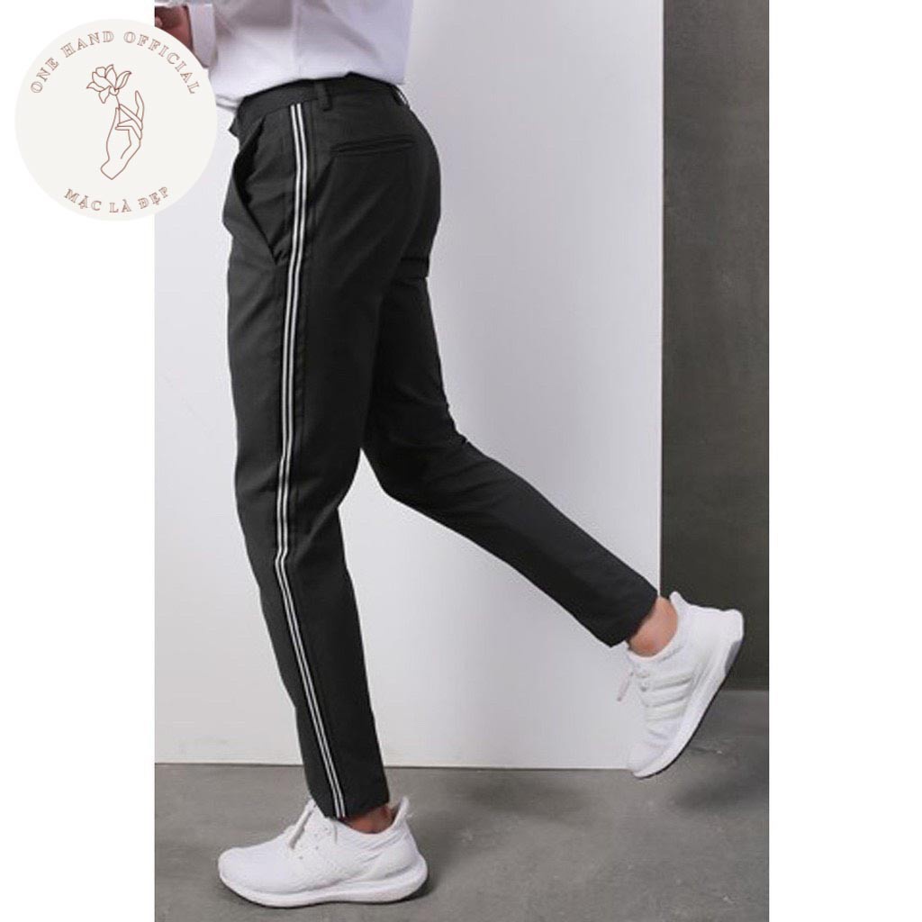 Quần thể thao nam POCA quần kẻ sọc nam vải cotton mặc được 4 mùa ( QKS ) - sp 16