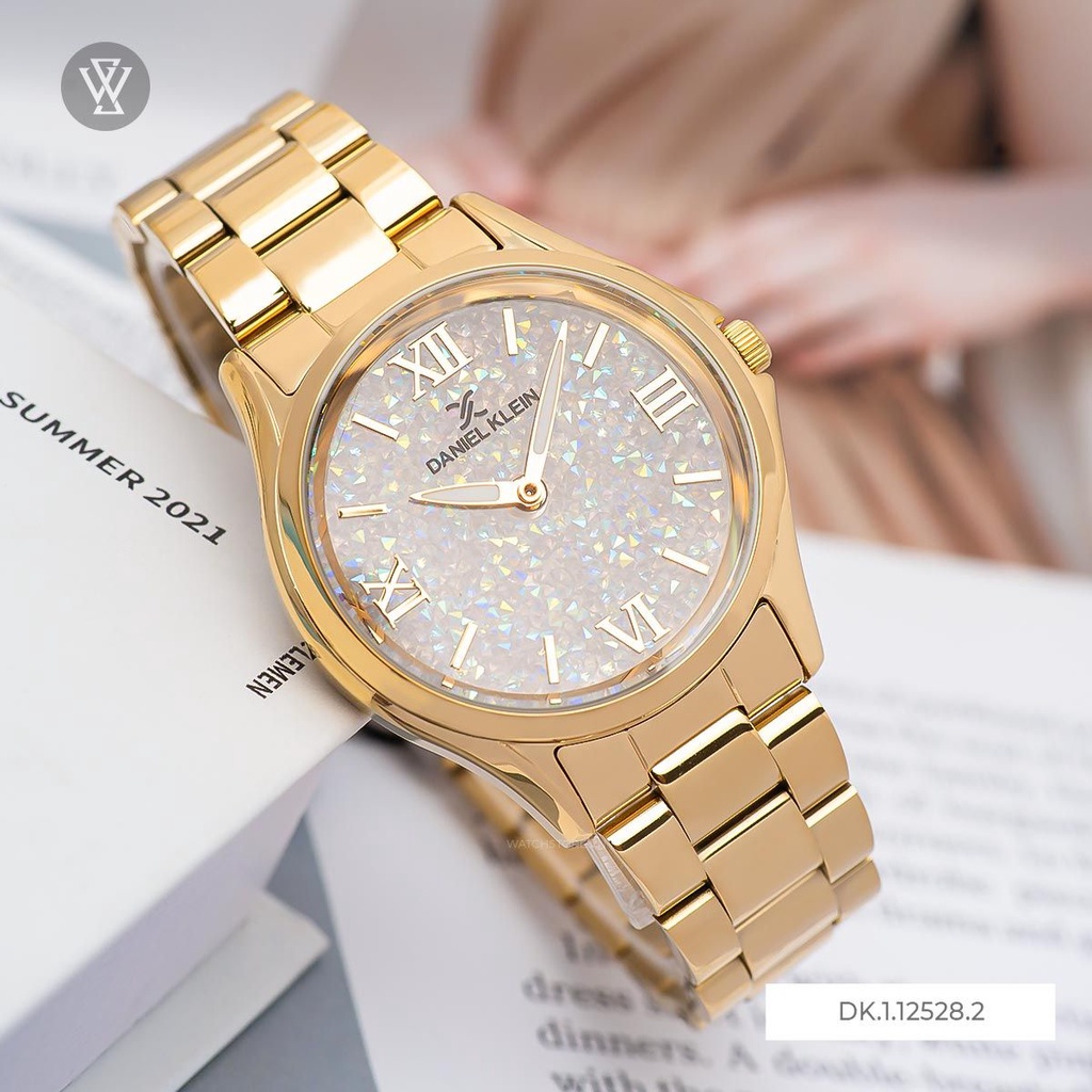 Đồng Hồ Quartz Nữ Daniel Klein Premium Ladies WATCHSTORE DK.1.12528.2 Mặt Kính Khoáng 36mm, Dây Kim Loại, Vỏ Thép