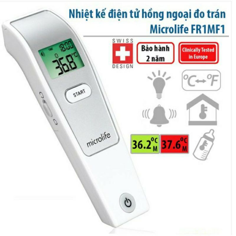 Nhiệt Kế Điện Tử Hồng Ngoại Microlife FR1MF1 Thụy Sĩ - Bảo Hành