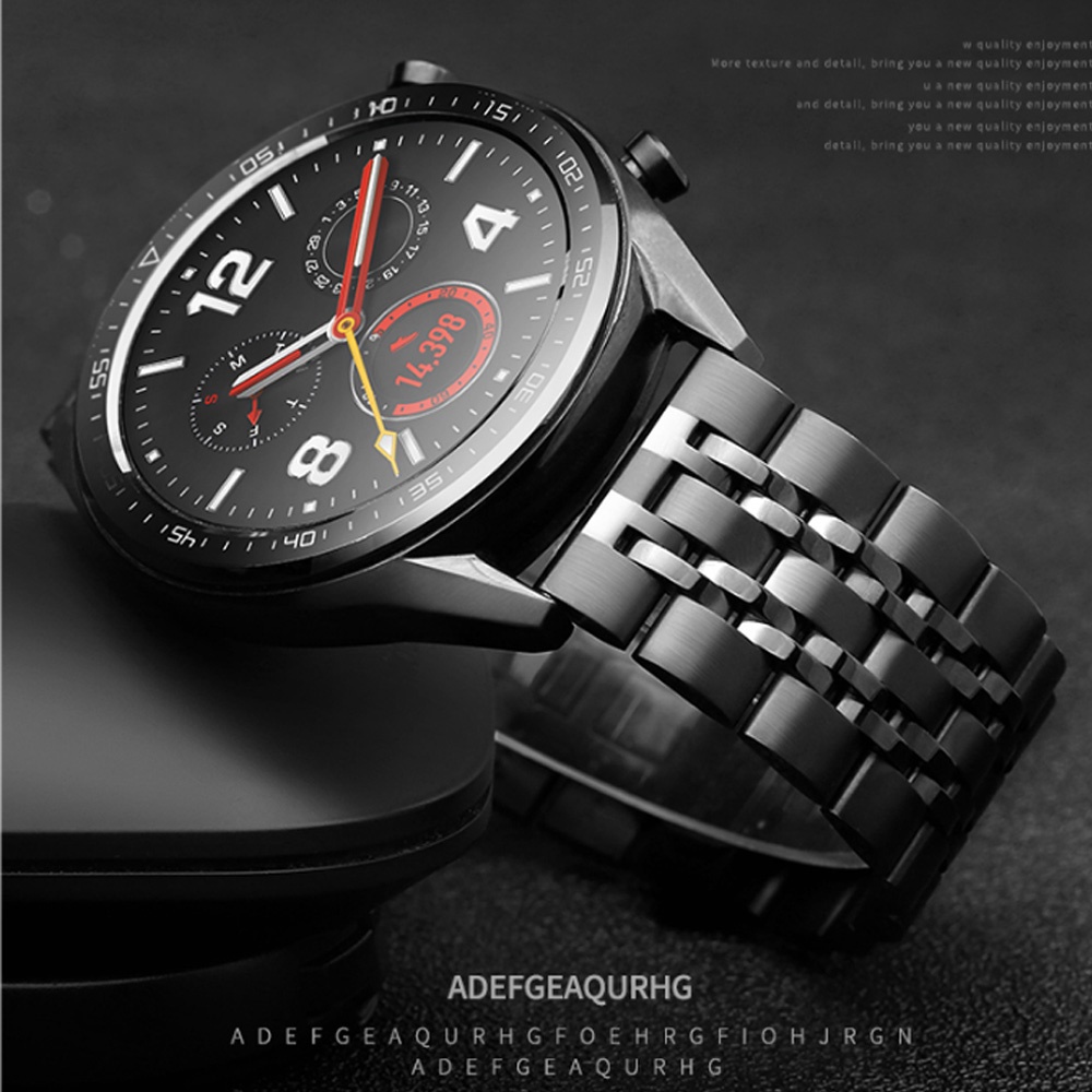 Dây đeo 22mm bằng thép không gỉ cho đồng hồ Huawei Watch GT 2 Pro 2e Honor magic 2 46mm