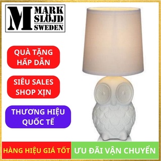 Đèn ngủ để bàn, đèn bàn trang trí Markslojd Helge, trợ sáng, chống lóa, màu trắng- Hàng chính hãng, tặng bóng đèn E14