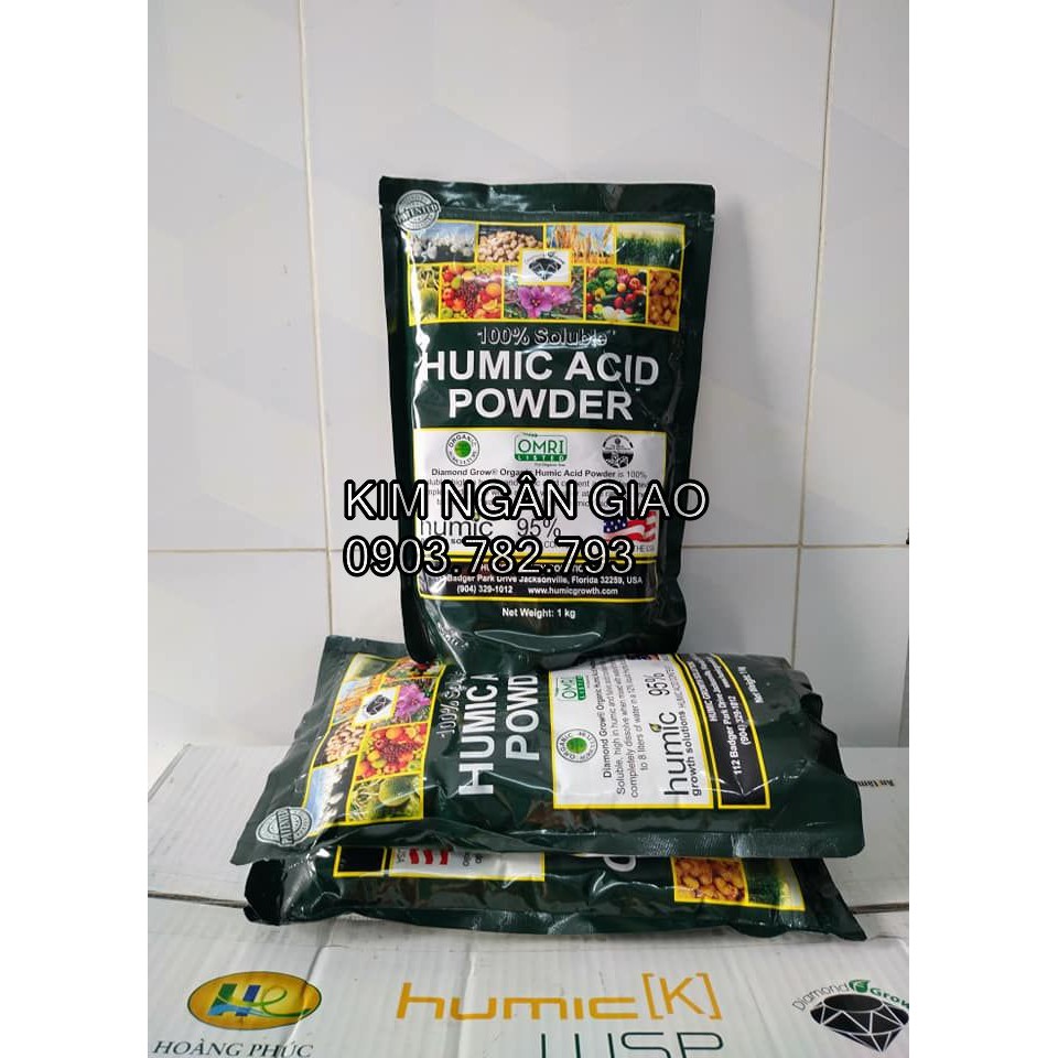 Phân sinh học Humic Acid Powder (USA) - Túi 1kg - HSD 09/2024