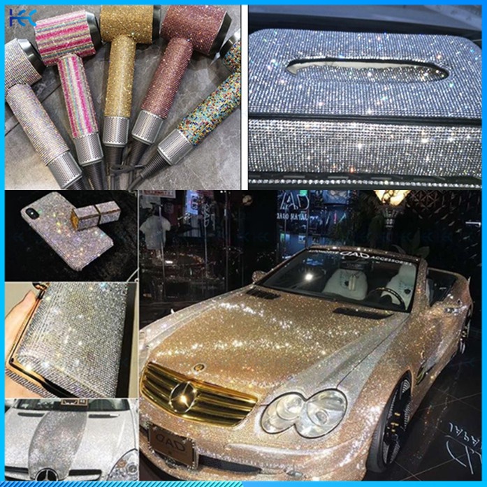 Miếng Dán Hai Mặt Đính Đá Pha Lê Kim Cương Giả 6MM/10*23CM