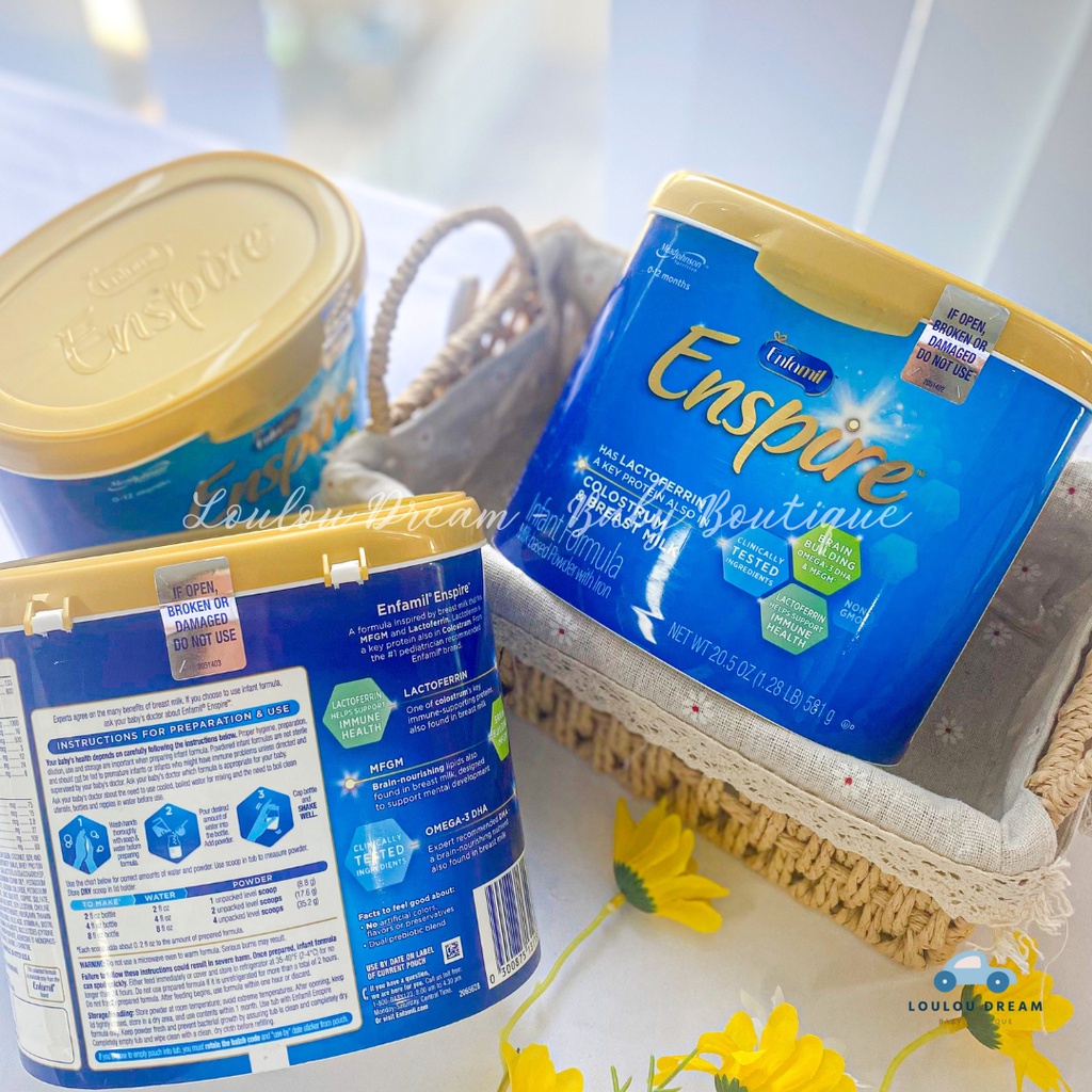 Sữa Enfamil Enspire Infant Formula Mỹ 581g/850g cho bé từ 0 - 12 tháng