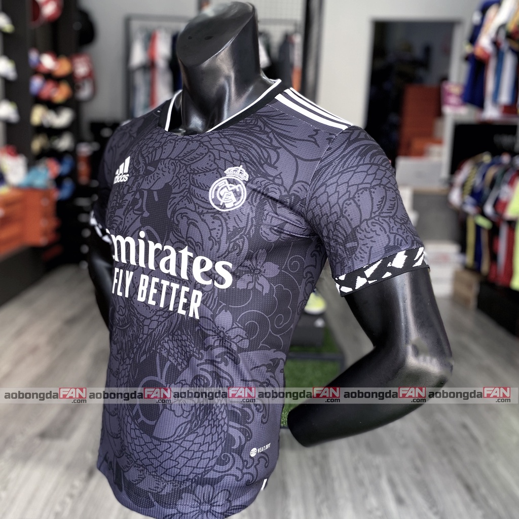 Quần Áo Bóng Đá Real Rồng Đen 2022/2023 - Vải Mè Thái Lan SF