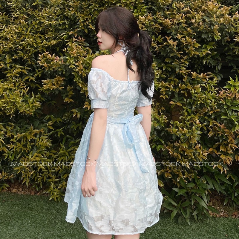 ĐẦM - VÁY TRẮNG HOA NỔI *CADE* YẾM TRỄ VAI 💕 | BigBuy360 - bigbuy360.vn