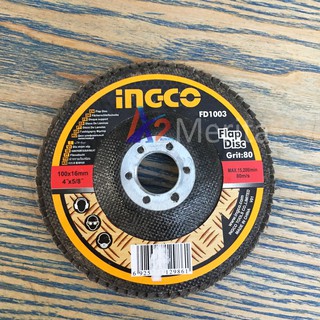 Bộ 2 cái nhám xếp 100x16mm p80 ingco fd1003