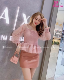 [ XẢ KHO 11.11] ẢNH THẬT ÁO KIỂU PHỐI LƯỚI BI