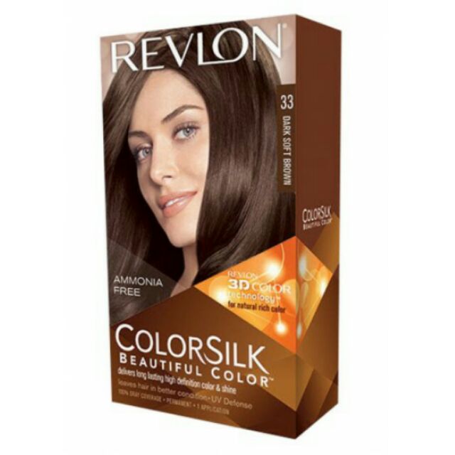 Thuốc nhuộm tóc REVLON COLORSILK - 33 DARK SOFT BROWN