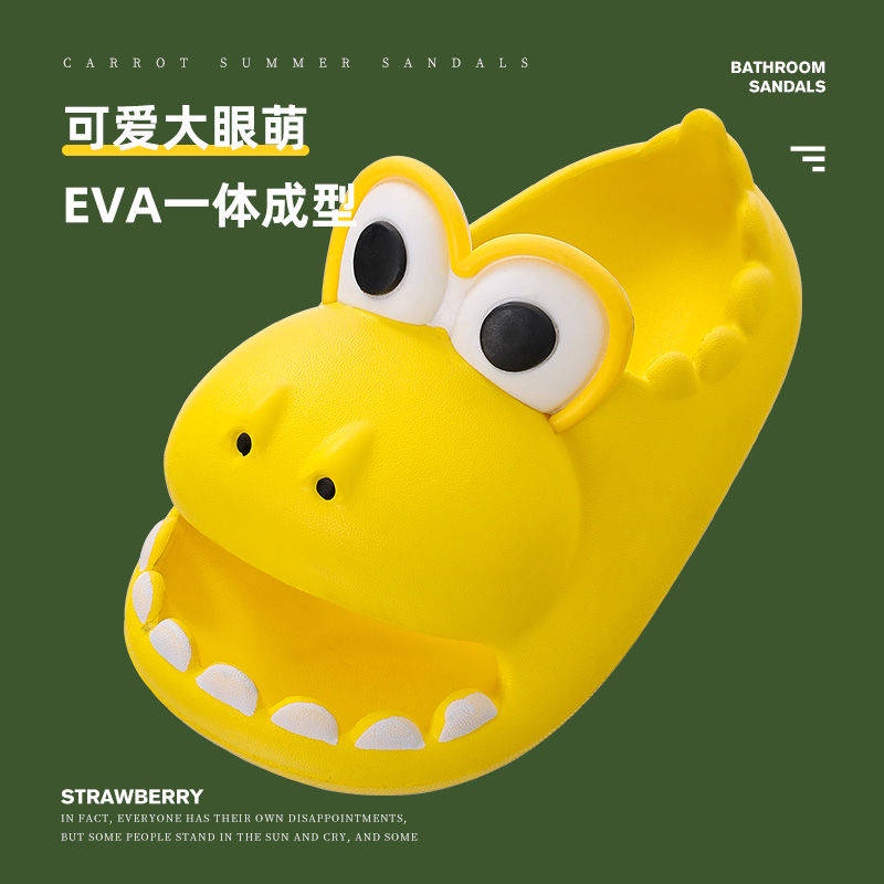 Dép Quai Ngang Họa Tiết Khủng Long Thiết Kế Mới Thời Trang Mùa Hè Cho Bé Trai