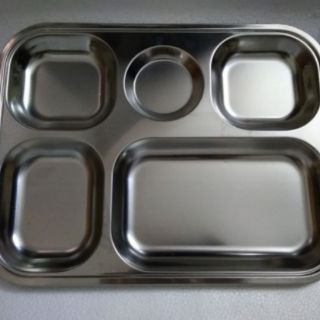 KHAY CƠM INOX 5 NGĂN CẠN (BÉ)