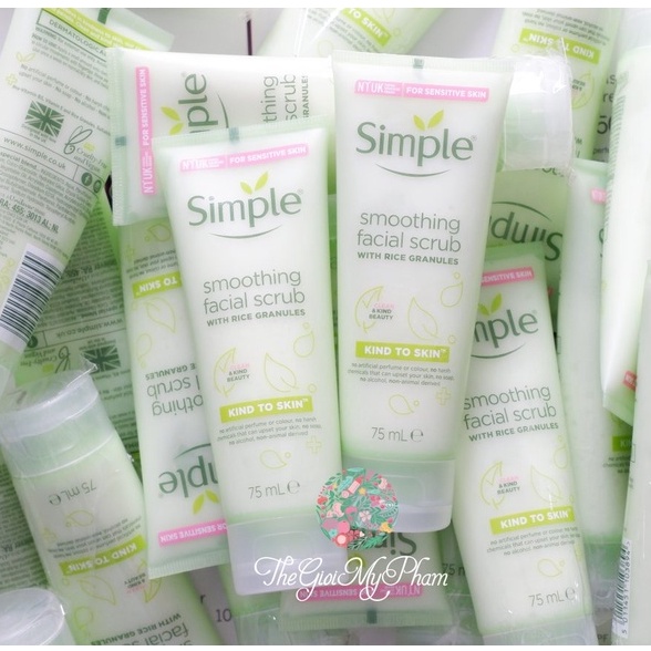 Tẩy Tế Bào Chết Simple Smoothing Facial Scrub 75ml