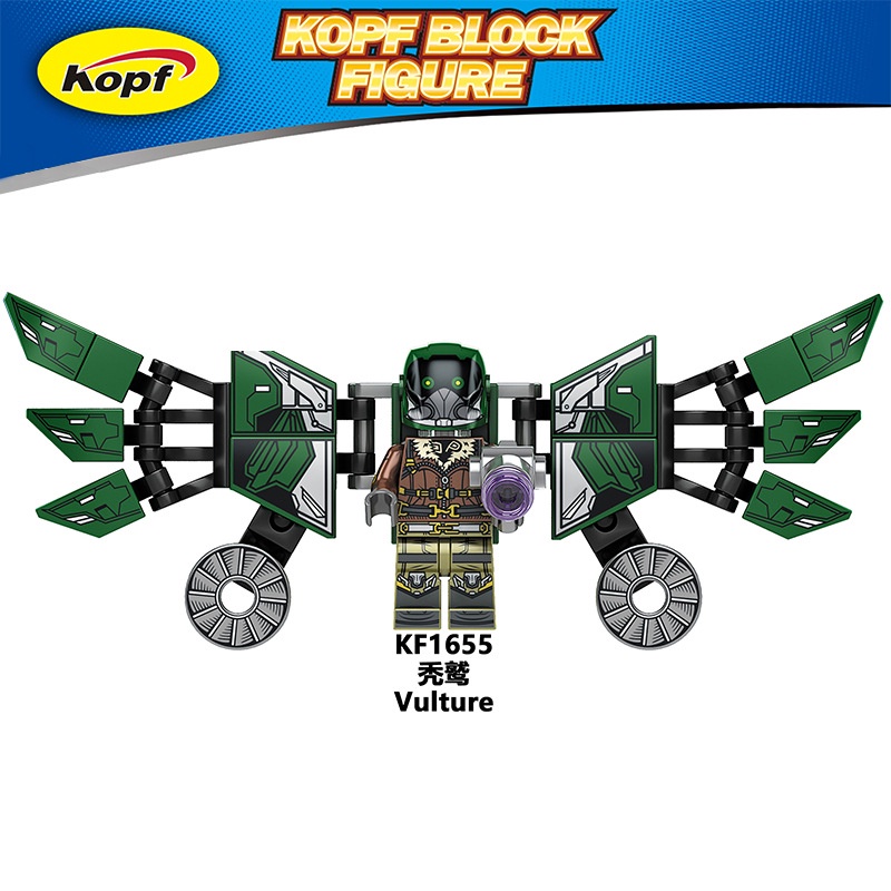 Minifigures Các Mẫu Nhân Vật  DC Trong Phim Người Nhện Vulture Lizard Sandman Electro KF6154 Đồ Chơi Lắp Ráp Mini