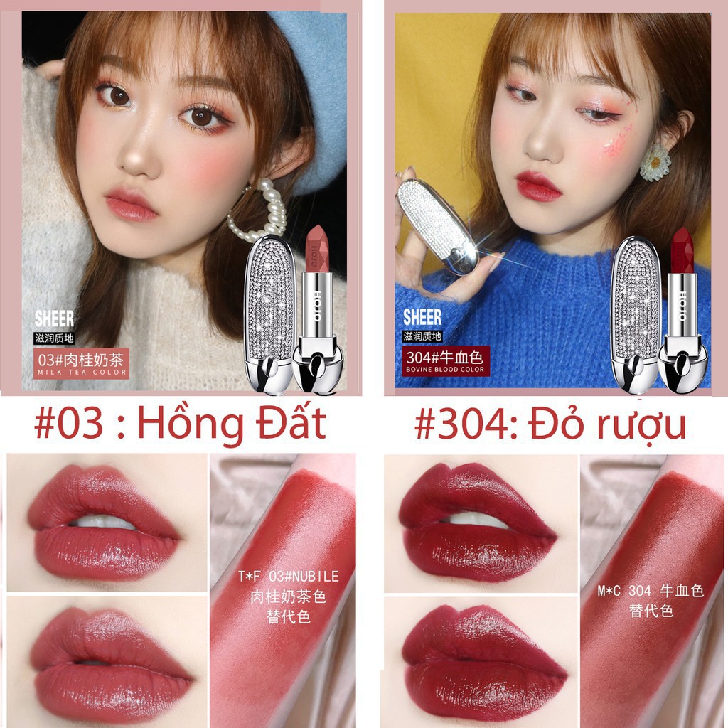 Son Lì HOJO Đính Hạt Lấp Lánh Có Gương Soi | BigBuy360 - bigbuy360.vn